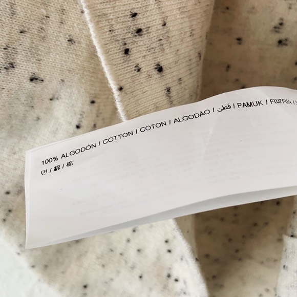 Adolfo Dominguez Cream Dotted Zip Up Sweater - Picture 4 of 5